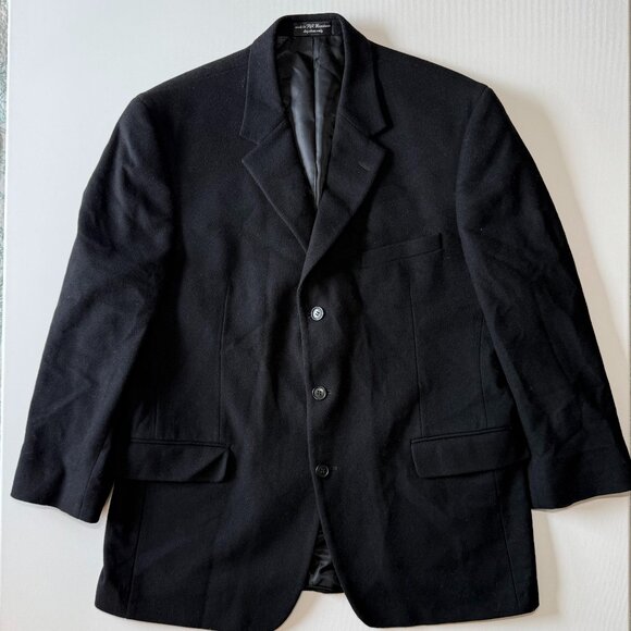 Gianfranco Ruffini Cashmere Blend Italy Suit Jacket Blazer Men's 44 Black 2/$50 - Picture 1 of 15